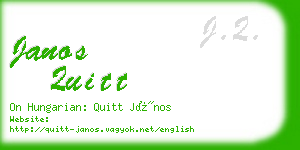 janos quitt business card